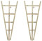 Set of 2 x Wood Fan Wall Trellis Climbing Plant Support Timber Trellises Wooden Garden Outdoor Fence Frame 120 cm x 50 cm