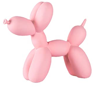 Modern Skulptur Dekofigur Ballon Hund Harz Statue, Kunst Ballon Hund Tier Statue Dekofigur Tischdeko, Kreativität Harz Ballon Hund Handwerk Geschenk Für Desktop Wohnzimmer Kuchen Bäckerei (Rosa)