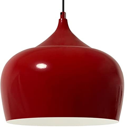 bamyum Kreis Hängelampe Esstisch Vintage Ø30 cm Rot, Küchenlampe Hangend Vintage, Esstischlampe Hängend E27, Pendelleuchte Vintage, Küchenlampe Hängend, Pendelleuchte Esstisch Rot, Hängelampe Küche
