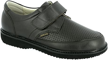 Hergos, Zapato Budapest a Strappo con plantilla extraíble, cabeza de moro, marrón, 40 EU Larga