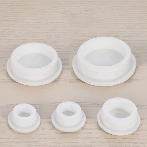 White Silicone Rubber Hole Caps 15-37.6mm T-Type Plug Cover Snap-on Gasket Blanking End Cap Seal Stopper Waterproof Dust Sealing-A 37.6mm