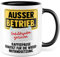Büro Tasse Witz Geschenkidee Geduldsfaden Kaffeetasse Humor Geschenk für Kollegen Kaffeebecher Arbeits Becher (Weiß & Schwarz)