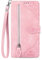 NEXCURIO Handyhülle für Xiaomi Redmi Note 12 4G Hülle Klappbar mit Kartenfäch Ständer Klapphülle Schutzhülle Leder Wallet Flip Case Cover Tasche Handytasche Stoßfeste - Rosa