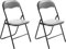 GREAT AIGOO Silla Plegable, Silla Comedor, Silla Plegable de Metal y PVC, Asiento Acolchado con Estructura Metálica, Ideal para Despacho, Cocina, Salón, Terraza (Pack de 2 Unidades, Gris)