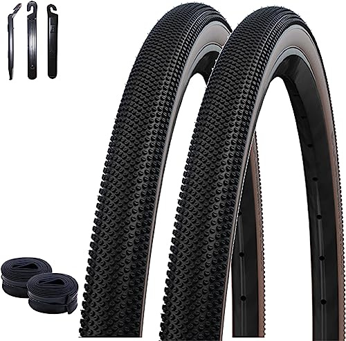2 x Faltreifen Schwalbe TLE E-25 G-One Performance Race Guard Bronze 45-622 (28 x 1.70) + 2 Schwalbe Schläuche SV17 inkl. Reifenheber