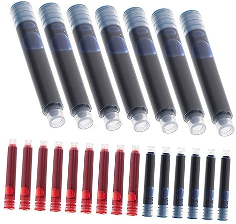 STOBOK 100pcs Fountain Pen Ink Refills Writing Ink Cartridges Black for Fountain Pens Replacement Accessories