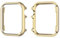 Stoßfest Gehäuse Gold Kompatibel mit Apple Watch 9 45mm, Damen Herren Ultra Dünn Aluminium Hülle Kratzfest Schutzhüllen Bumper Zubehör für Uhren Glitzer Uhrgehäuse Kompatibel mit iWatch Series 7 8