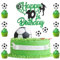 9pcs Football Cake Topper 10,Happy 10th Birthday Cake Topper Boys,Football Cake Decoration 10,1 Topper with 8 Soccer Cupcake Birthday Decorations