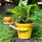 Indoor Plant Pot, Unique Cute Embrace Baby Double Flower Pot, 5.1 Cactus Planters with Drainage, Interior Outdoor Plants Succulent Pots, Plant Lover Gift, Decorative Novelty Planter(Light Yellow)