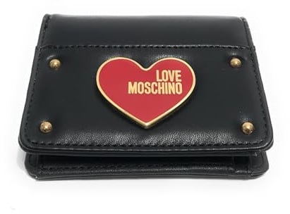 Portafoglio donna Love Moschino a libretto in ecopelle nero AS24MO08 JC5628 NERO
