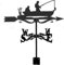 Wetterfahne Alpaka Adler Fisch Pferd Ackerland Wetterfahne Windrichtungsanzeige Edelstahl Wetterhahn Messwerkzeug mit Montagehalterung 35 * 50 cm-Angler