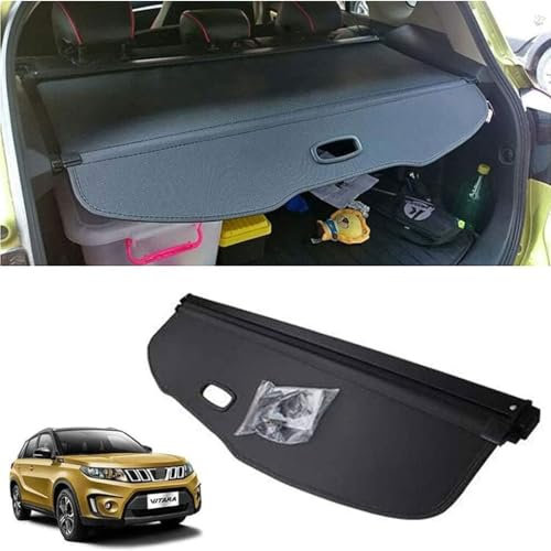MAJHER Auto Laderaumabdeckung Kofferraum Hutablage für Suzuki Vitara 2016 2017 2018 2019 2020, Einziehbarer Kofferraumabdeckung Rollo Cargo Cover Privatsphäre ZubehöR