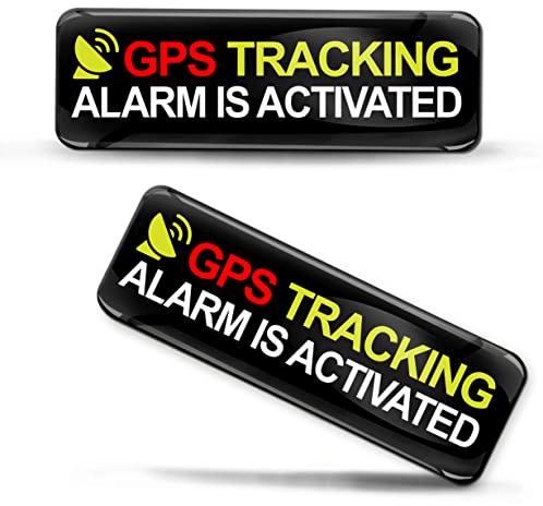 SkinoEu® 2 x Aufkleber 3D Gel Silikon Stickers GPS Tracking Alarm Auto Moto Motorrad Fahrrad Skate Fenster Tür PC Tablet Laptop KS 28