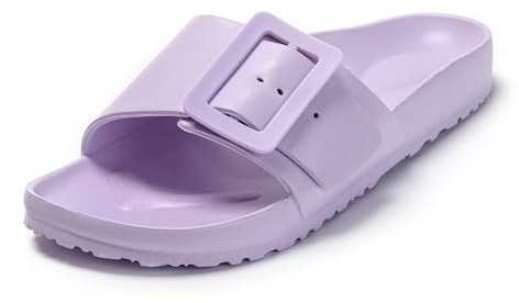 JOMIX Ciabatte Donna Estive Comode Pantofole Mare Donna di Gomma Morbide e Antiscivolo Adatto per Indossare la Spiaggia Piscina a Casa SD2002 (Viola, 40)