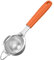 U-Taste Tamis à mailles fines: Passoire de cuisine en acier inoxydable 18/8 de 8,5 cm avec poignée rivetée en silicone robuste pour tamiser la farine, égoutter le thé, le riz, le quinoa (Orange)
