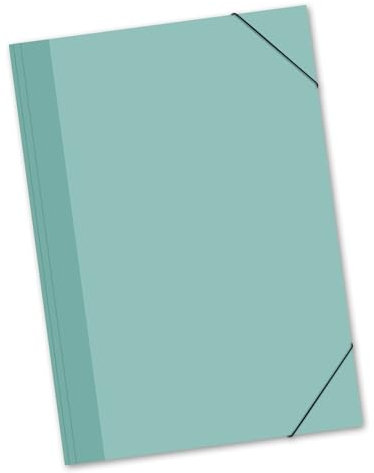 itenga große Zeichenmappe DIN A2 - Farbauswahl - Gummizugmappe Sammelmappe - für Kinder Jugendliche Schüler Mädchen Jungen Erwachsene (pastell grün)