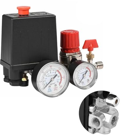 Compressore d'aria pressostato valvola pressostato compressore d'aria con manometro regolatore,Pressostato compressore d'aria