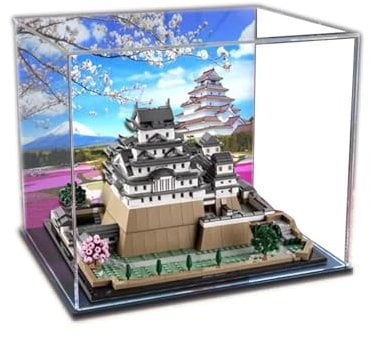 Display Case for Lego 21060 Himeji Castle Model, Dustproof, UV-Protected, Custom Fit Showcase, Gifts for Lego Lovers, Assembly Storage (Theme B)
