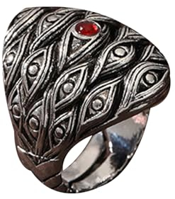 pochikiki- Fashion Devil's Eye Ring Devil's Red Eye Ring Open End Adjustable Thumb Ring