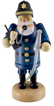 Kaladia Räuchermännchen Feuerwehrmann aus Holz – handbemalte Räucherfigur für Räucherkerzen Größe M (Standard) - Größe: ca. 14 cm - Dekoration für das ganze Jahr