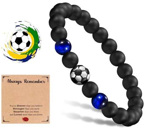 Fussball Armband Geschenke Jungen Fußball Armband für Junge Teenager Fußball Geschenke für Sohn Teenager Enkel Neffe Bruder 5 6 7 8 9 10 11 12 jahre Geburtstagsgeschenk Freundschaftsarmband