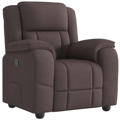 vidaXL Relaxsessel Dunkelbraun Stoff
