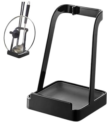 Bieiyhe Topfdeckel- und Kochlöffelständer, Topfdeckelhalter Küche, Löffelhalter - Halter für Kochlöffelablage für Kochgeschirr, Spoon Holder, Deckelständer,Cooking Spoon Stand für Multifunktionsablage