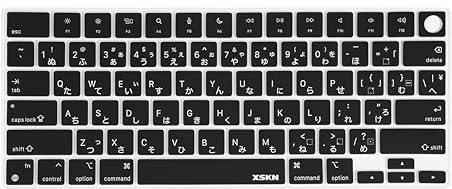 XSKN Japanese Black US Version Keyboard Cover Skin for 2026-2021 MacBook Pro 14 16 inch MacBook Air 13 15 inch with M5/M4/M3/M2/M1 and MacBook Neo