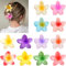 KUJAIS Fermaglio Capelli Donna Fiore - Mollette Fiori Per Capelli Mollettone Hawaiano Grande Antiscivolo Clip Artiglio Accessori Capelli per Ragazze e Donna 12 Pezzi