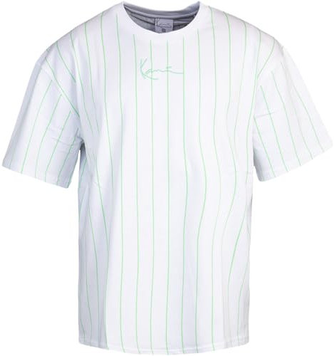 Karl Kani Small Signature Pinstripe T-Shirt (Gr. M, White)