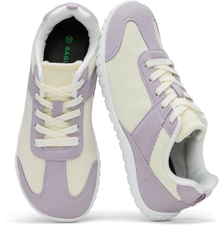 SAGUARO Chaussures Minimalistes Barefoot Femme Baskets Pieds Nus Décontractées à Bout Large pour Marche, Fitness et Quotidien, GR. 35-43