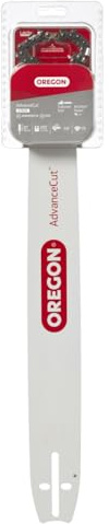 Oregon Chainsaw Guide Bar & Chain Combo, AdvanceCut Replacement for Saw Chains, with Low Kickback Chain, Bar Length 20 (50cm), 3/8 Pitch, 0.050 Gauge, 70 Drive Links (27850)
