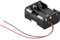 CABLEPELADO Portapilas Plano | Soporte de Batería AA | Incluye Cable de 200mm | Voltaje Total: 9V (1.5V por Pila) | Apto para 6 Pilas LR6 AA (FR6, HR6, LR6)