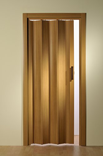 Kunststoff - Falttür Buche ohne Fenster 88,5x202 cm doppelwandig