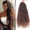 Xtrend 18 pouces 8 paquets Boho Faux Locs Crochet cheveux pré-bouclés Messy River Bohemian cheveux ondulés Crochet Braids au milieu et à la fin 14Strands/pack T30#
