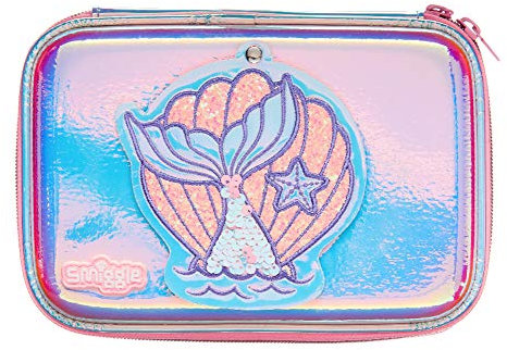 Smiggle Pencil Case 'Glitz' with Secret Mirror (Pearly Pink Mermaid)