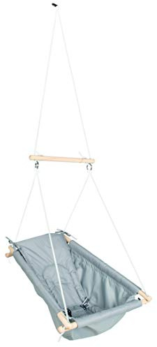 roba Hängesessel für Kinder - Verstellbar von Schaukelliege zu Schaukelsitz - Indoor / Outdoor - bis ca. 6 Jahre / 30 kg - Taupe / Grau