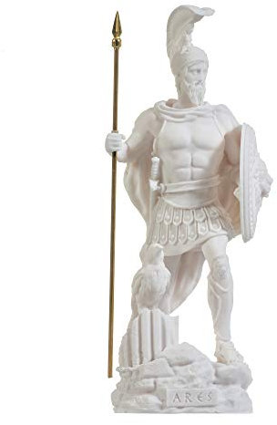 Ares Mars Kriegsgott Zeus Sohn Römische Statue Alabaster 25 cm