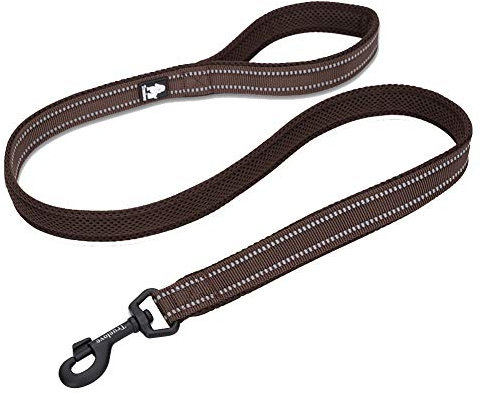 Truelove Reflective Padded Nylon Dog Training Lead, Brown, S(100cm)