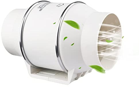 6 Inch Inline Extractor Fan 146mm Air Duct Blower Powerful Ventilation Workshop Inline Duct Booster Air Extractor for Vents Grow Tents Basements Home Use Bathroom