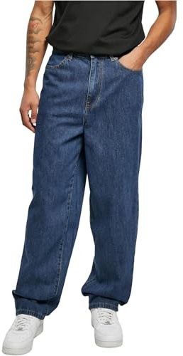Urban Classics Herren 90‘s Jeans mid Indigo Washed, 30