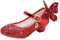 Lanivic Little Girls Princess Shoes Sequins Sweet Bows High Heels Wedding Party Dress Shoes Dance Bright Diamond Cosplay Christmas Festival Shoes Red Size 11 UK