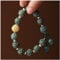 Lllunimon Schnitzmuster Grün Bodhi Perlen Armband Exquisites Lotus Bodhi Armband Unisex für Yoga -Meditation