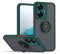 XINYEXIN Funda para Realme C55, Funda con Soporte de Anillo, TPU + PC Translúcido Anti- Arañazos Carcasa Protectora Antigolpes Case Cover - Verde Oscuro