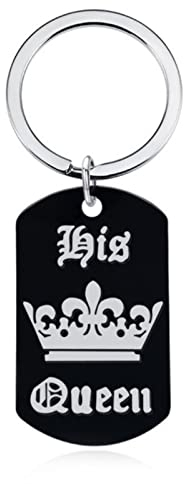 WEITING Pareja hombres y mujeres colgante collar llavero conjunto strass corona encanto regalo del día de San Valentín joyería-YSK0293-Q