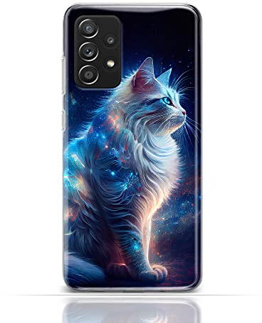 CoverHeld Hülle für iPhone 6 / 6s Handyhülle Schutzhülle aus Silikon TPU Softcase mit Motiv 3512 leuchtende Katze Blauer Schimmer