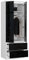 BDW Kleiderschrank 2-Türiger Kleiderschrank mit 2 Schubladen - Kleiderbügel - Oberfläche Glanz - Kleiderschrank für das Schlafzimmer Wohnzimmer Flur - 180x60x51cm Weiß/Schwarz
