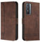 Lihondar Cover per Vivo Y76 5G/Y76S/Y74S, Custodia Vivo Y76 5G/Y76S/Y74S Portafoglio, Flip Libro Wallet Case Antiurto Custodia in Pelle PU Premium, Slot per Schede, con Magnetica a Scatto (Marrone)