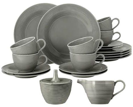Generisch Seltmann Weiden Beat Perlgrau Kaffee Service 20-TLG.