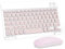 LAMA Wireless Keyboard and Mouse, Rechargeable Ultra Slim Universal Tablet Keyboard, Portable Bluetooth Keyboards for iPad/Tablet/iOS/Android/Windows/Laptops/Desktop Computer/Phones, Pink